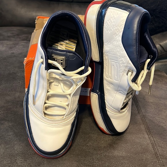 blue red white jordans